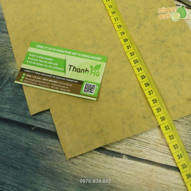 Túi giấy vàng 2 lớp 20x30cm dùng để bao bọc cho trái xoài rất hiệu quả