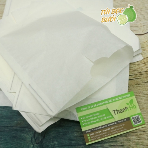 Túi bao trái Thanh Hà bằng giấy sáp trắng để bọc ổi kích thước 16x20cm